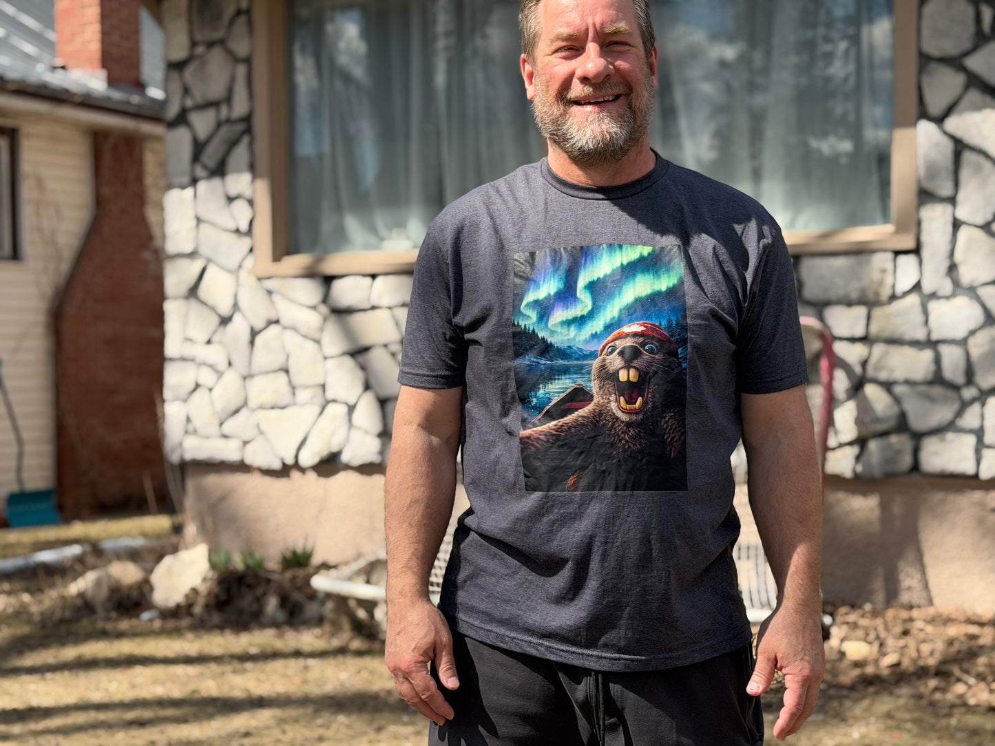 Beaver Selfie Encounter - Northern Lights Edition