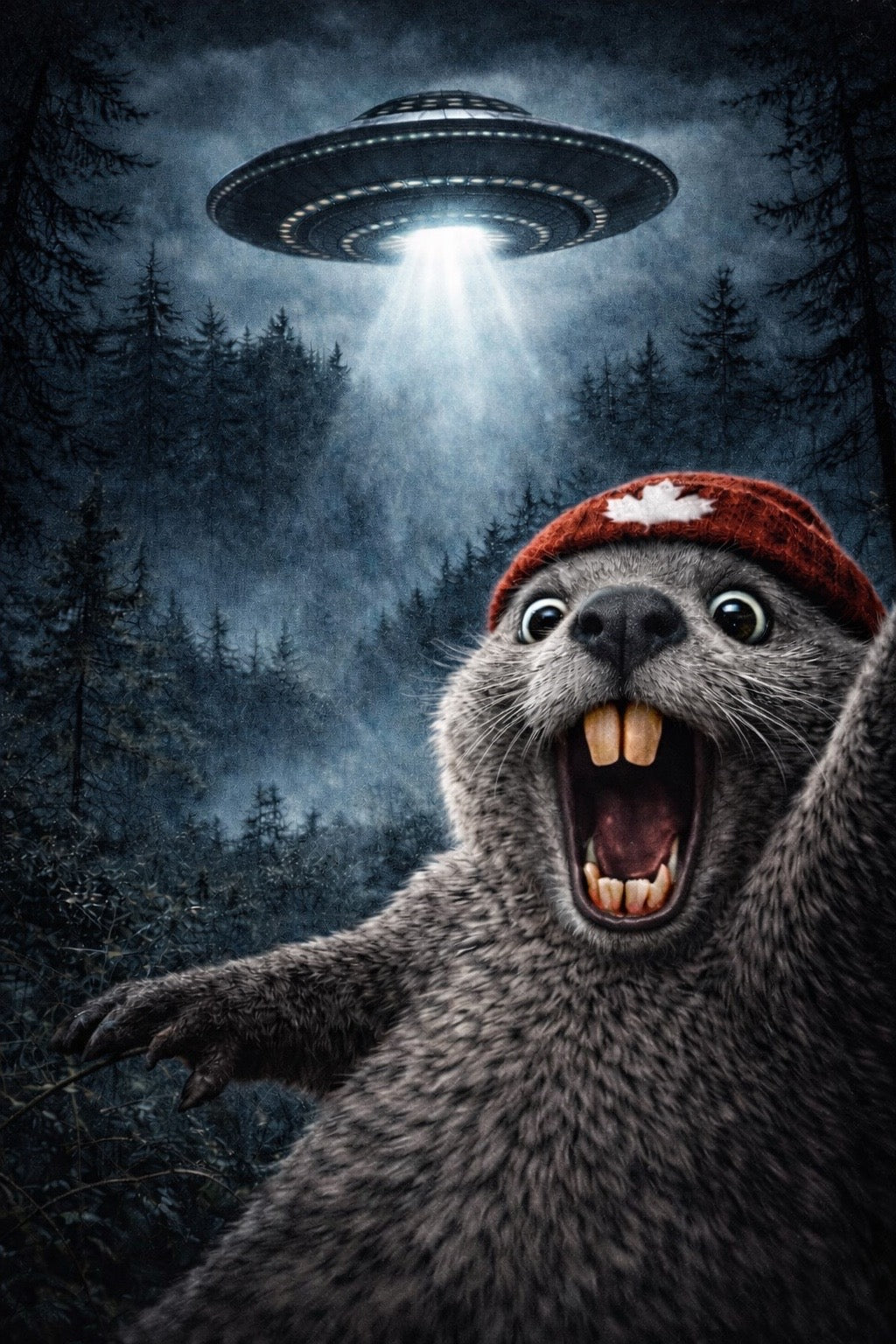 Beaver Selfie Encounter - UFO Edition