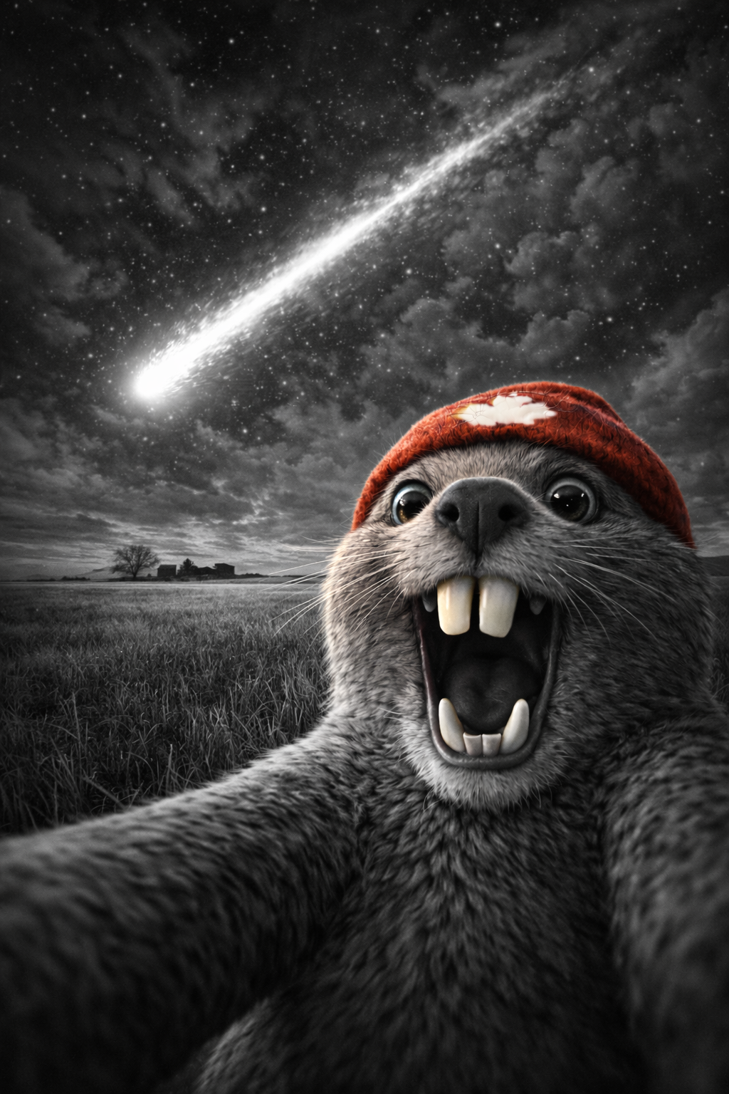 Beaver Selfie Encounter- Comet in the Sky Edition