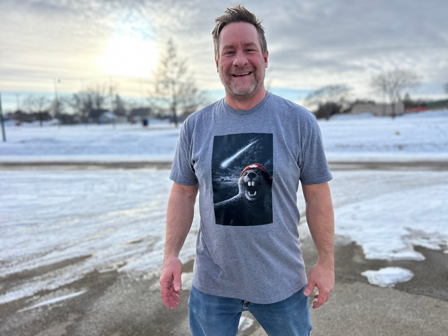 Beaver Selfie Encounter- Comet in the Sky Edition