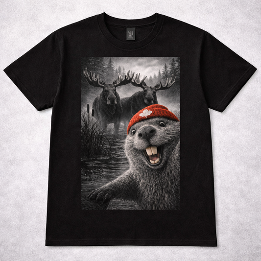Beaver Selfie Tee - Moose Edition
