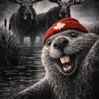 Beaver Selfie Tee - Moose Edition