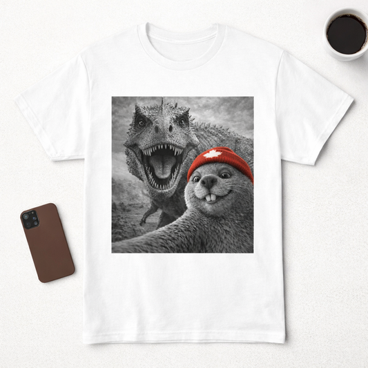 Beaver Selfie Tee - Dinosaur Selfie