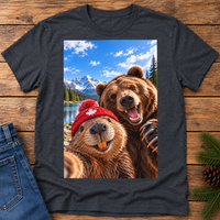 Beaver Selfie Encounter-Grizzly Bear Edition T-Shirt