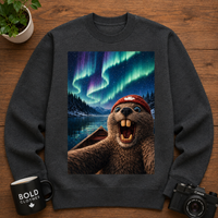 Beaver Selfie Encounter - Northern Lights Edition Sweatshirt