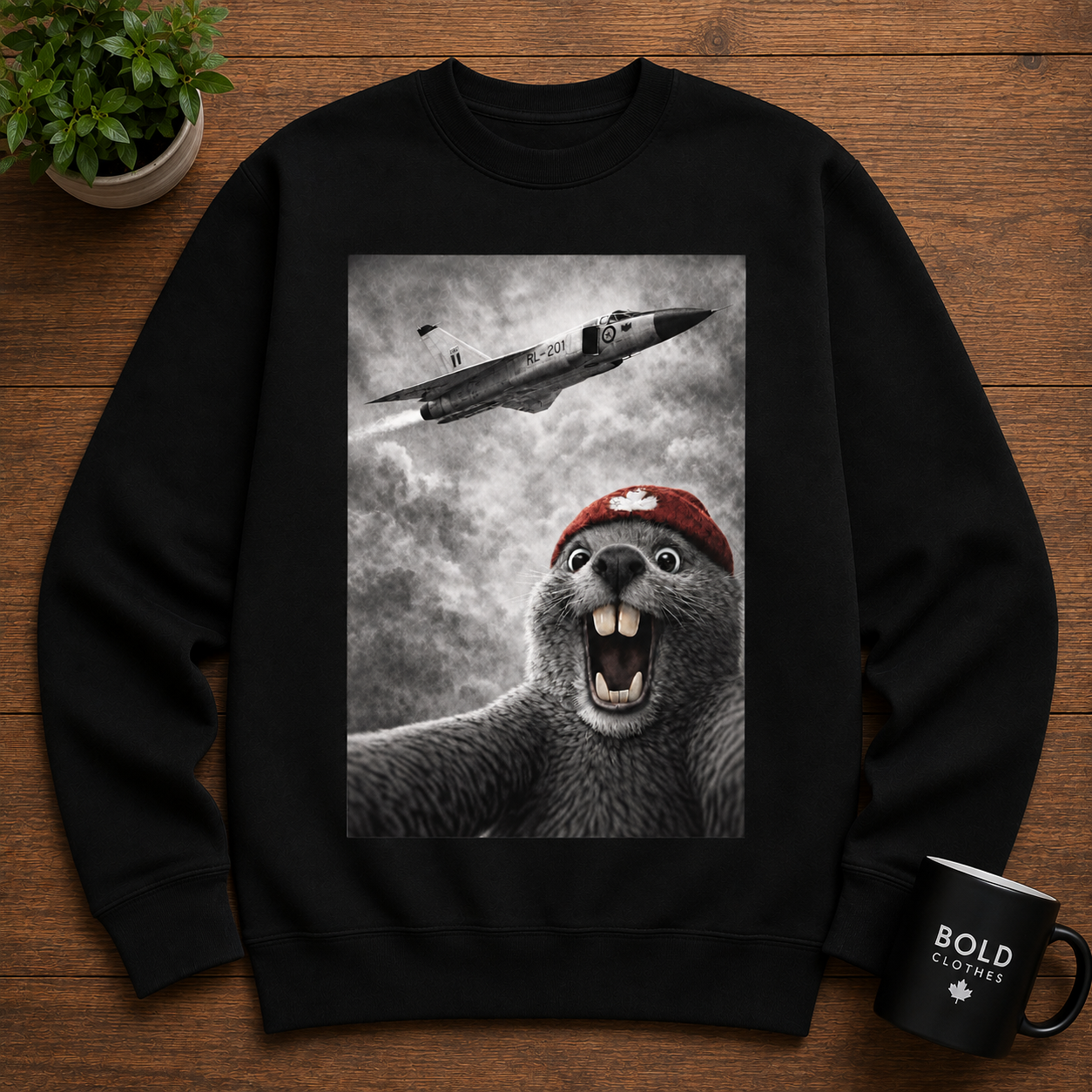Beaver Selfie Encounter - Avro Arrow Edition Sweatshirt