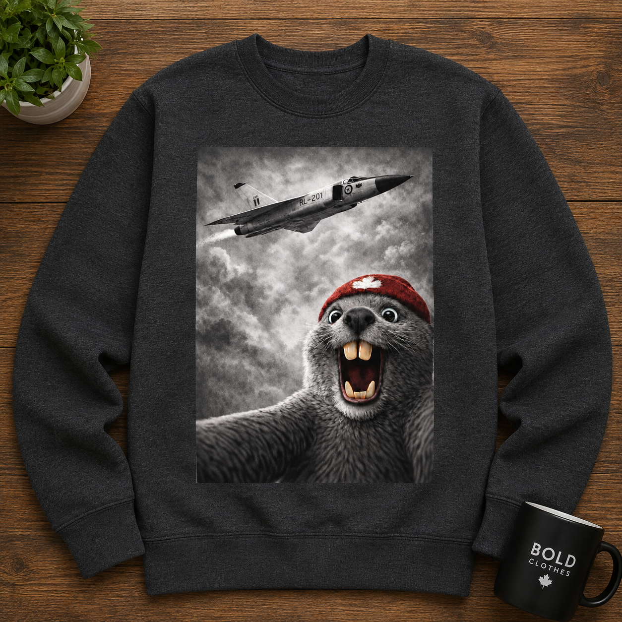 Beaver Selfie Encounter - Avro Arrow Edition Sweatshirt