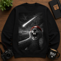 Beaver Selfie Encounter- Comet in the Sky Edition Sweatshirt