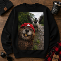 Beaver Selfie Encounter-Canada Goose Edition Sweatshirt