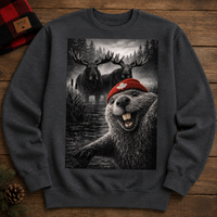 Beaver Selfie Encounter - Moose Edition Sweatshirt