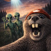 Beaver Selfie Encounter - Alien Abduction? Edition