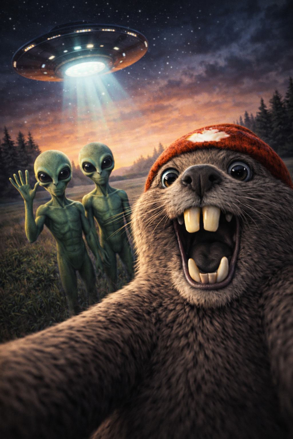 Beaver Selfie Encounter - Alien Abduction? Edition