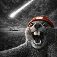 Beaver Selfie Encounter- Comet in the Sky Edition