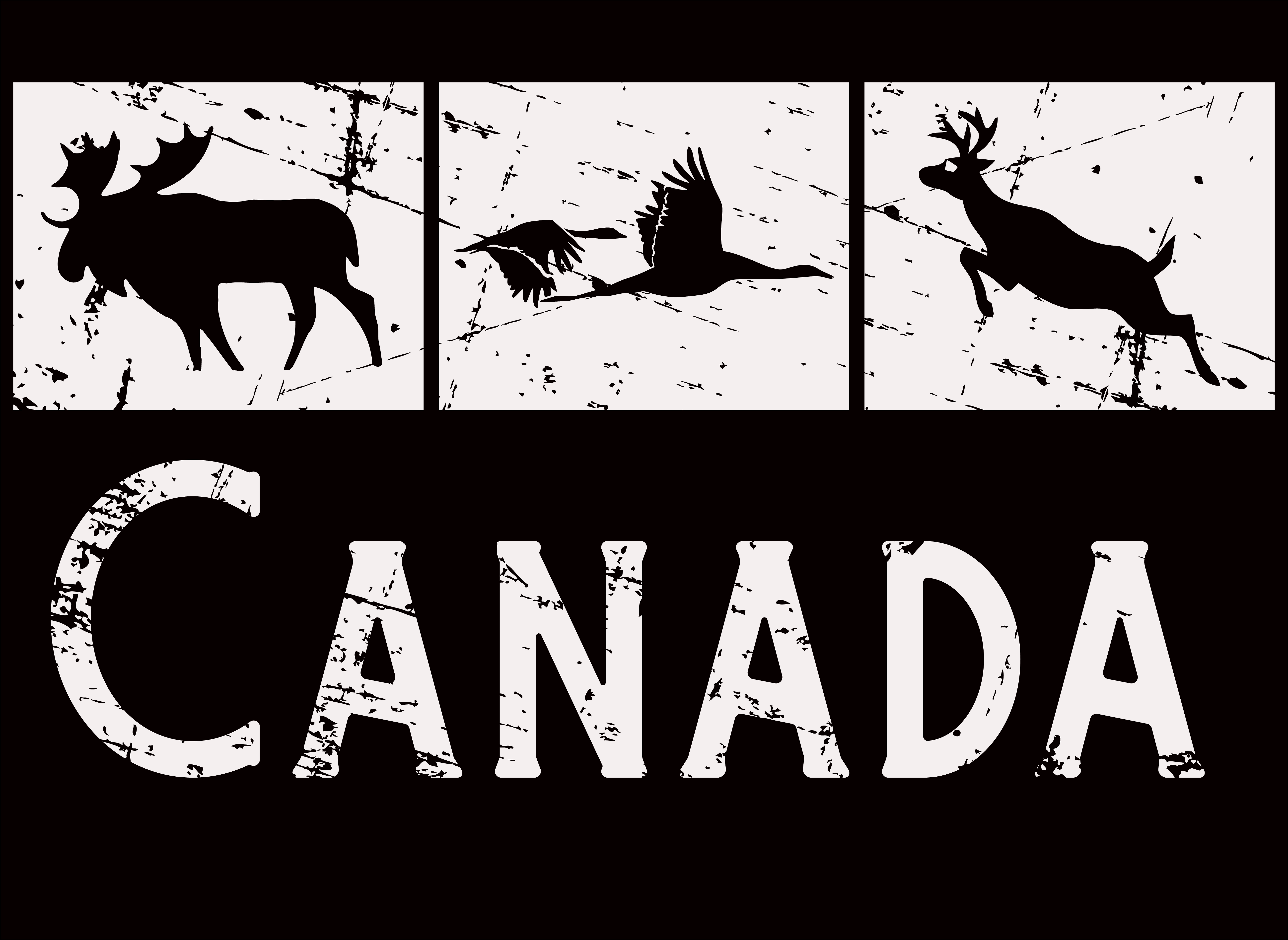 Canada With Animals t-shirt - Moose Geese Deer t-shirt
